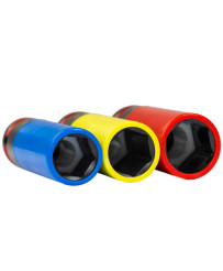 Zestaw nasadek udarowych do felg aluminiowych 1/2'' 17/19/21 Farys FR1950