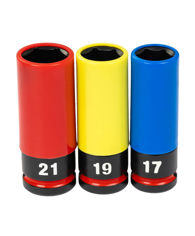 Zestaw nasadek udarowych do felg aluminiowych 1/2'' 17/19/21 Farys FR1950