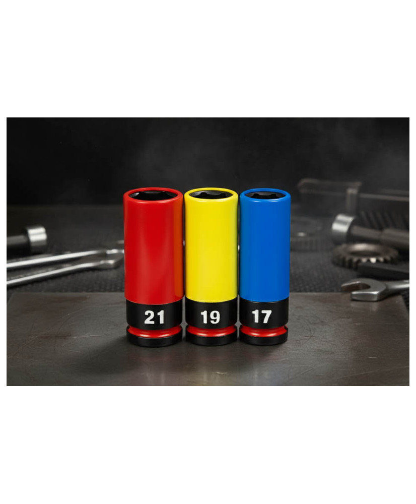 Zestaw nasadek udarowych do felg aluminiowych 1/2'' 17/19/21 Farys FR1950