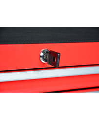 Czerwona szafka warsztatowa na narzędzia
