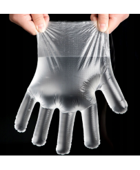 Jednorazowe rękawice- rękawiczki foliowe HDPE 100 sztuk