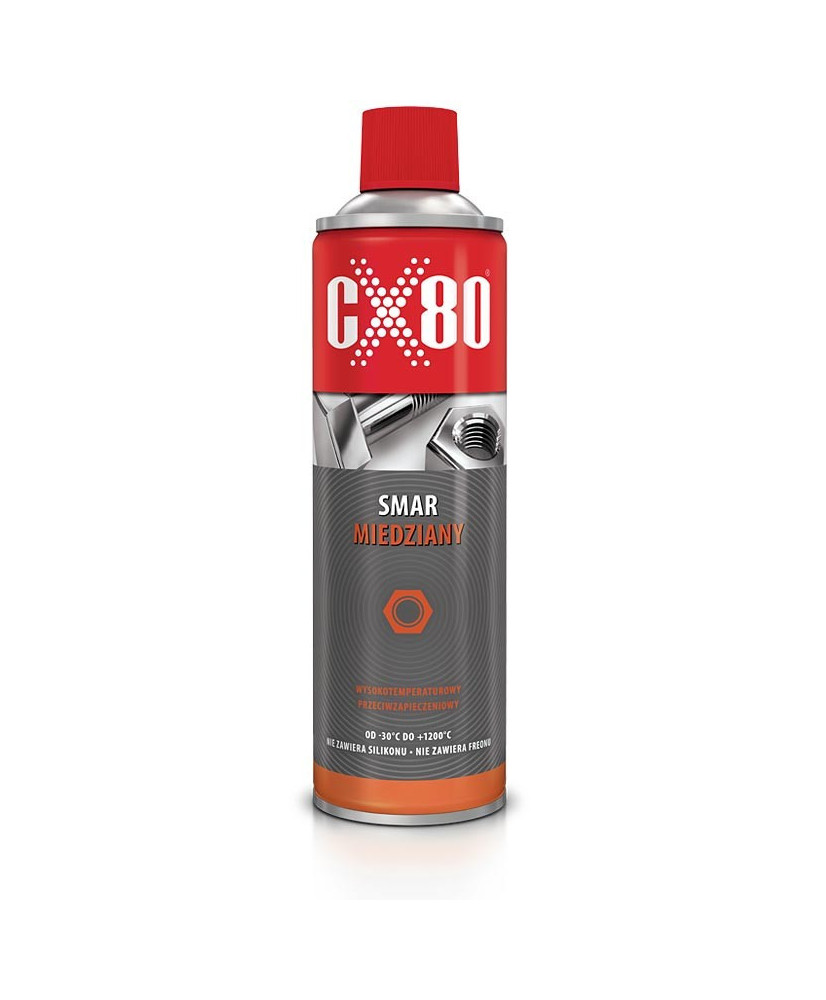 CX80 SMAR MIEDZIANY Przeciwzapieczeniowy  spray 500ml (32C) (S1)
