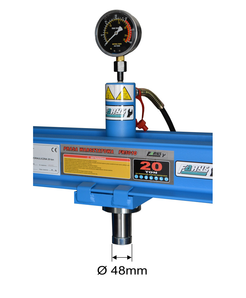 Prasa warsztatowa hydrauliczna 20 ton z pompą ręczną FR5010
