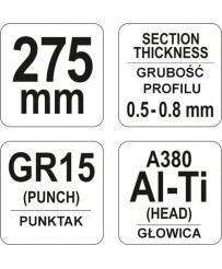 Szczypce do łączenia profili 275 mm