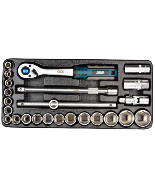 Wkład do szafki Zestaw narzędzi nasadek z grzechotką 1/2" 24 szt. FR1838