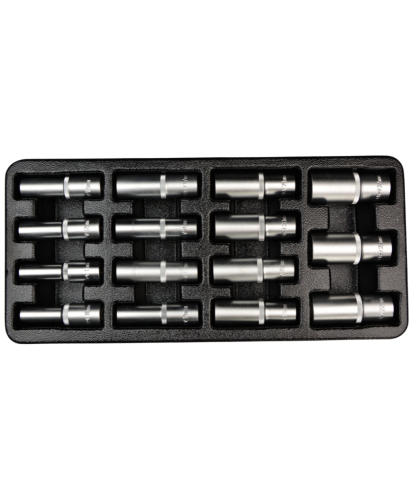 Wkład do szafki   Klucze nasadowe długie 1/2" zestaw 15 szt. FARYS FR1840