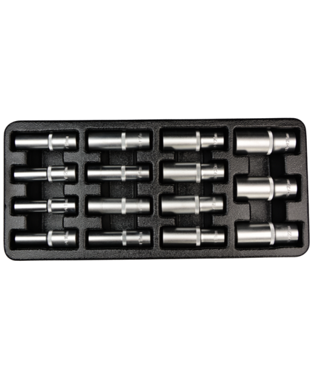 Wkład do szafki   Klucze nasadowe długie 1/2" zestaw 15 szt. FARYS FR1840