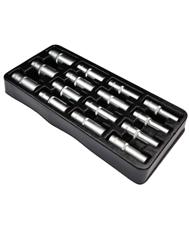 Wkład do szafki   Klucze nasadowe długie 1/2" zestaw 15 szt. FARYS FR1840