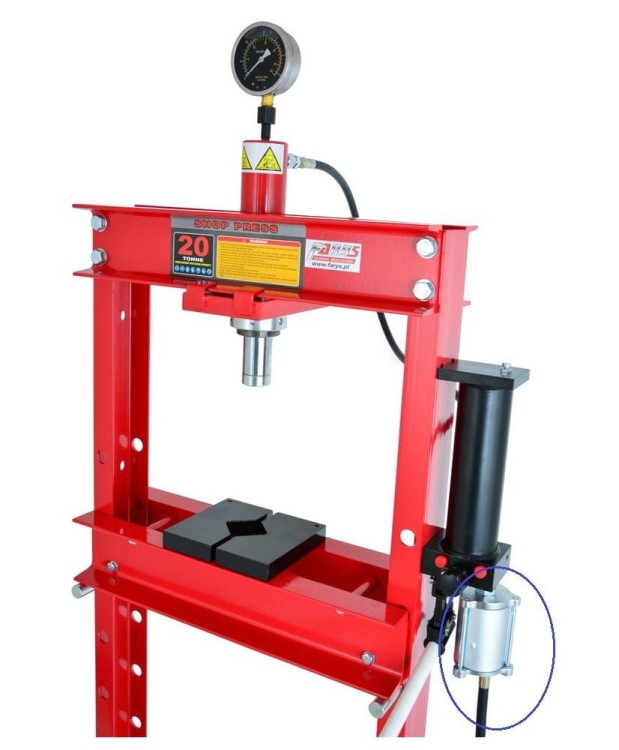 Przystawka pneumatyczna do pomp pras hydraulicznych FR5329 + wąż