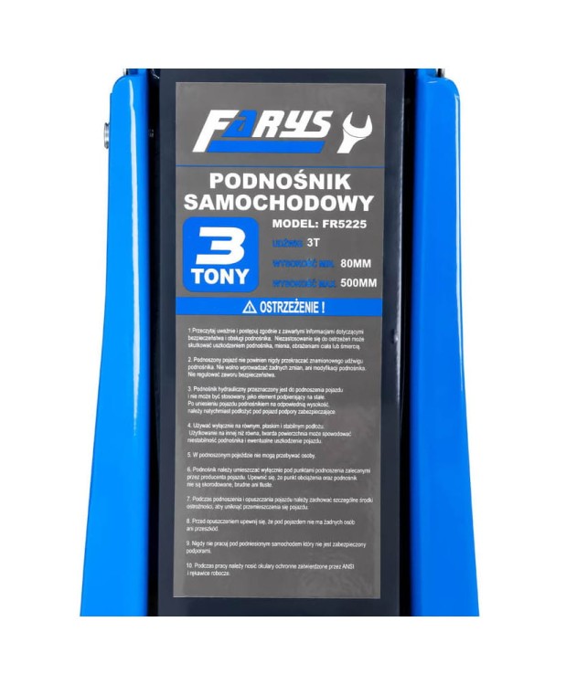 Podnośnik samochodowy lewarek żaba 3T FR5225