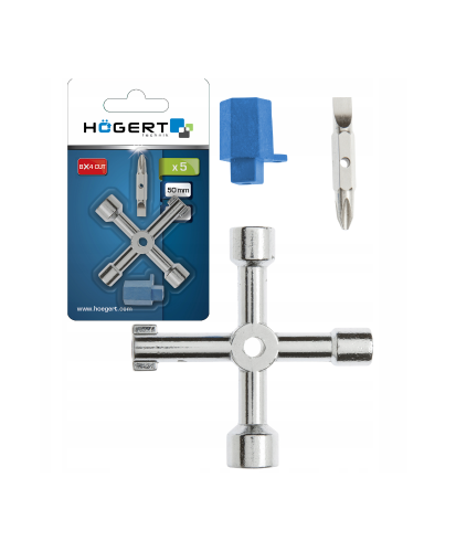 Kluczyk uniwersalny do szafek, 6 końcówek HT1W760 (27D)