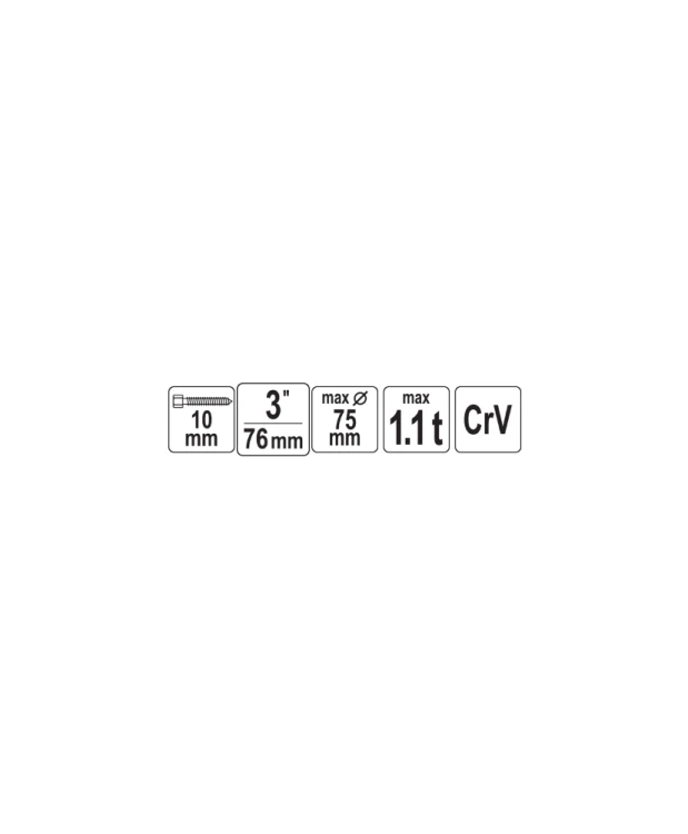 Ściągacz do łożysk 75mm dwuramienny YT-2515 (22D)