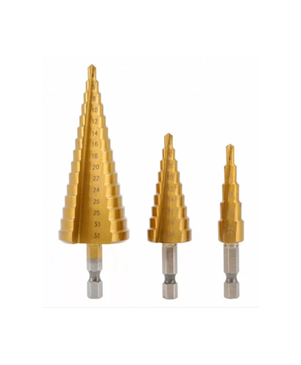 Wiertło stopniowe 4-32 mm zestaw 3 szt HT6D325 (18B)(S33)