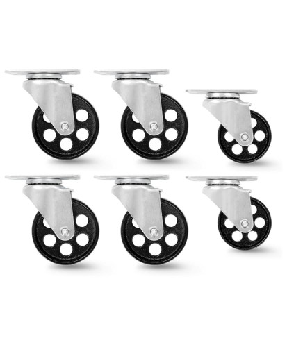 KÓŁKO KOŁO Zestaw kół OBROTOWE PODNOŚNIK ŻURAW Zestaw kół do żurawia 6 sztuk - KPL FR3202