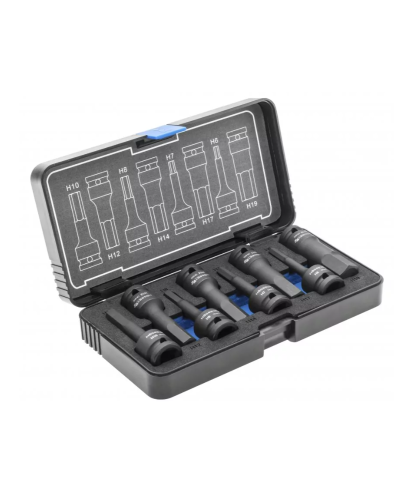 Zestaw kluczy trzpieniowych, udarowych Hex 8 szt., HT6R004 1/2″, CrMo  (2D)(S19)