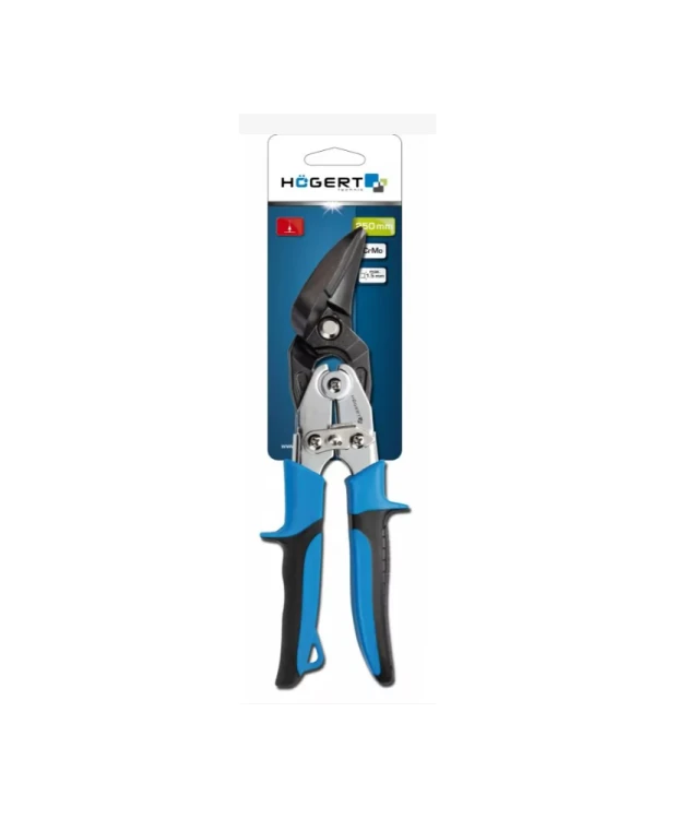 Nożyce do blachy 250 mm, odgięte, prawe, CrMo HT3B505 (S9)