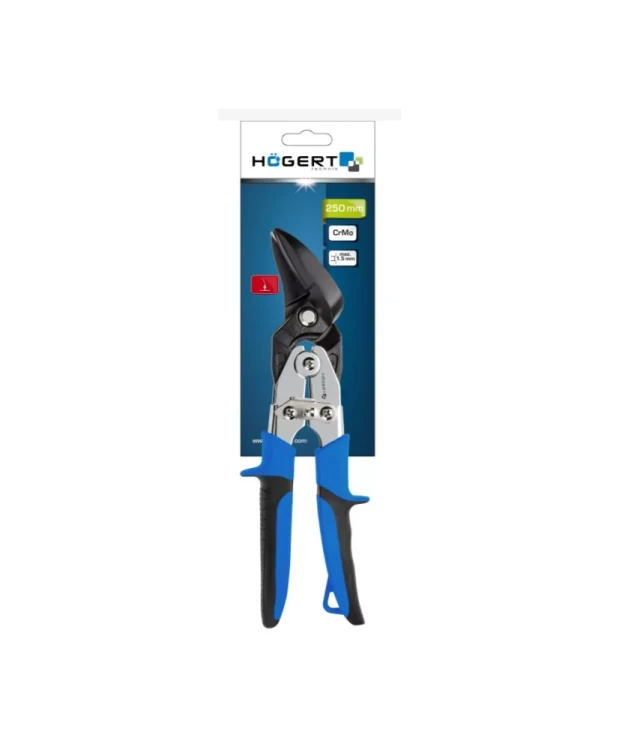 Nożyce do blachy 250 mm, odgięte, lewe, CrMo HT3B504 (S9)