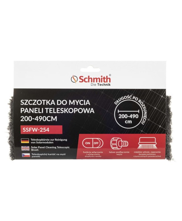 SZCZOTKA DO ODŚNIEŻANIA MYCIA PANELI FOTOWOLTAICZNYCH DACHÓW 4,9m Schmith SSFW-254