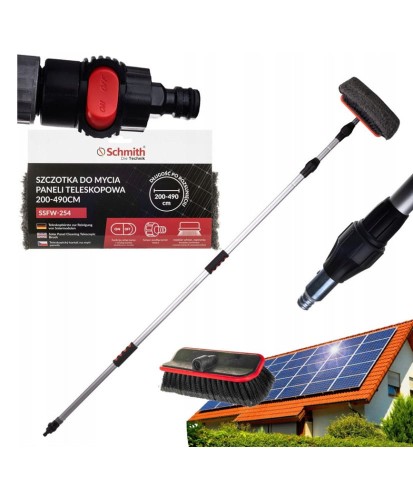 SZCZOTKA DO ODŚNIEŻANIA MYCIA PANELI FOTOWOLTAICZNYCH DACHÓW 4,9m Schmith SSFW-254