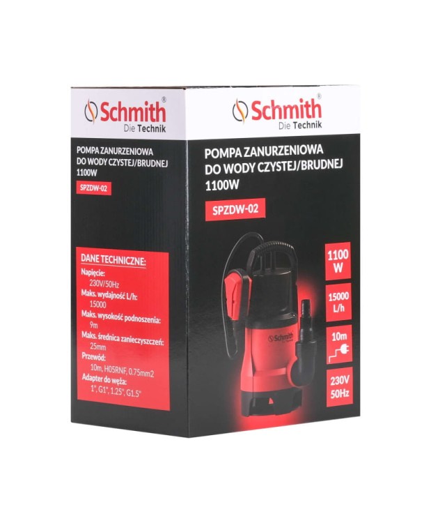 Schmith pompa zanurzeniowa do brudnej/czystej wody 1100W  SPZDW-02 (26C)