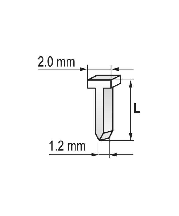 YATO Gwoździe, sztyfty do gwoździarki/ zszywacza/ takera tapicerskie typ 8 / J 10x1,2 mm YT-7032 (24B)