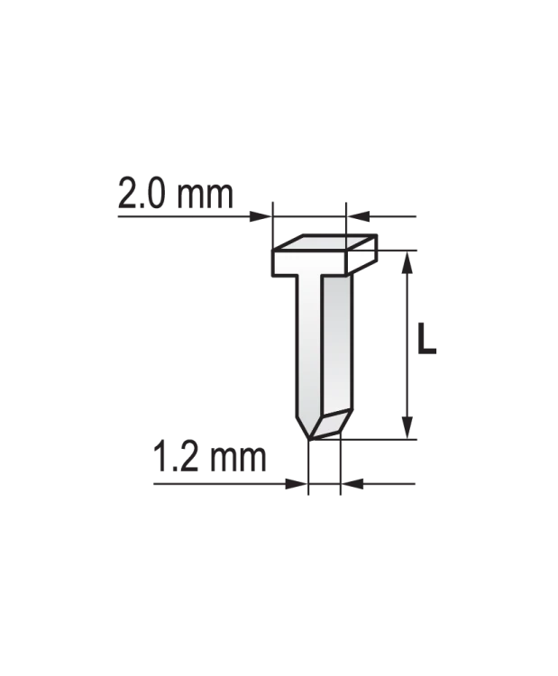 YATO Gwoździe, sztyfty do gwoździarki/ zszywacza/ takera tapicerskie typ 8 / J 12x1,2 mm YT-7033  (24B)
