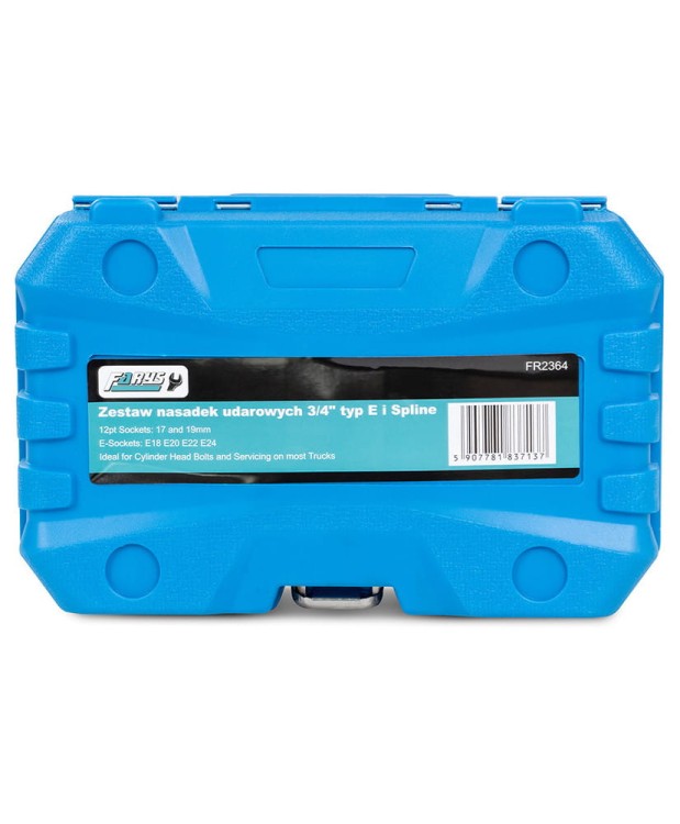 ZESTAW NASADEK UDAROWYCH 3/4" TORX E18 E20 E22 E24 SPLINE 17/19mm FR2364