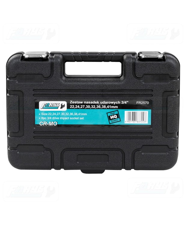 NASADKI KLUCZE UDAROWE ZESTAW NASADEK UDAROWYCH  8el. 22-41mm 3/4'' FR2570