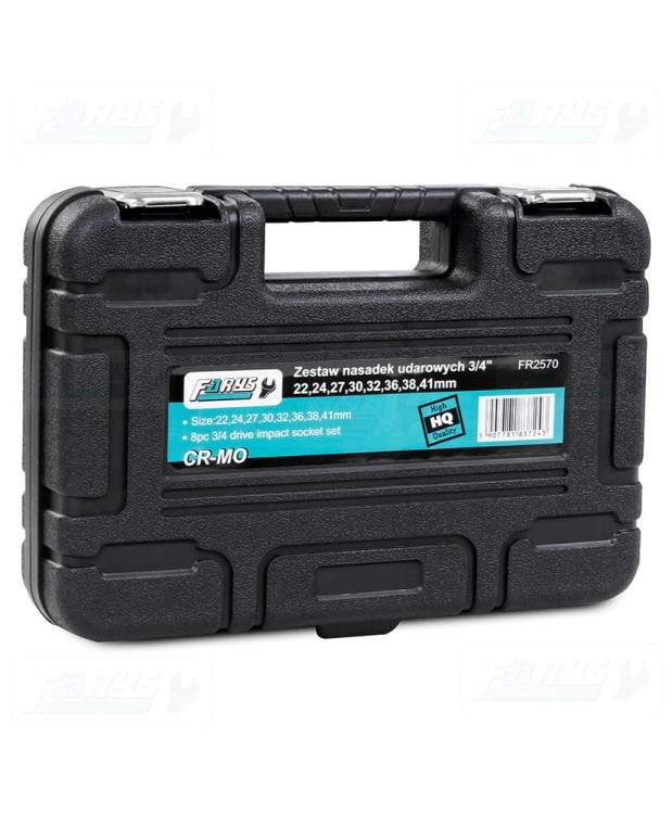NASADKI KLUCZE UDAROWE ZESTAW NASADEK UDAROWYCH  8el. 22-41mm 3/4'' FR2570