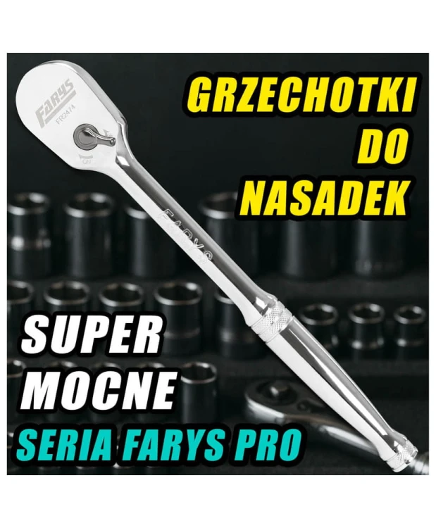 GRZECHOTKA do nasadek prosta mocna 1/2″ 90 zębów FR2474