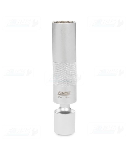 Nasadka klucz do świec 14mm 3/8 z przegubem cienkościenna z magnesem FR2394