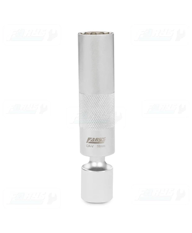 Nasadka klucz do świec 14mm 3/8 z przegubem cienkościenna z magnesem FR2394