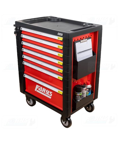 Szafka warsztatowa 7 szuflad czerwona z akcesoriami FR4064.5