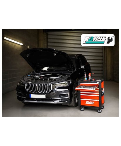 Wózek warsztatowy  szafka warsztatowa czerwona z sortownikiem  FR4064.3