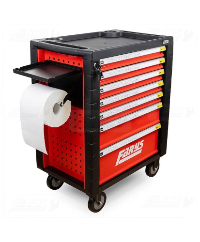 Szafka warsztatowa 7 szuflad czerwona z akcesoriami FR4064.4