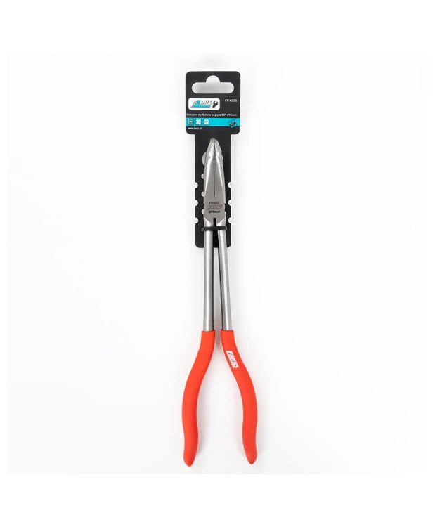 Szczypce wydłużone długie montażowe odgięte 90°  275mm FR4555