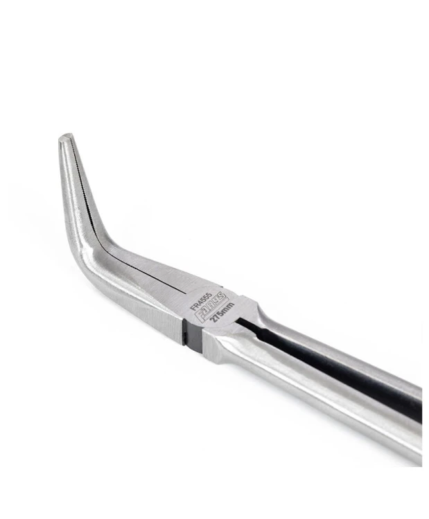Szczypce wydłużone długie montażowe odgięte 90°  275mm FR4555
