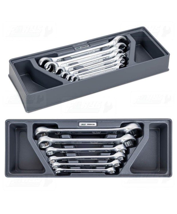 FR00128 Wkład do szafki - zestaw kluczy oczkowych półotwartych 6el.