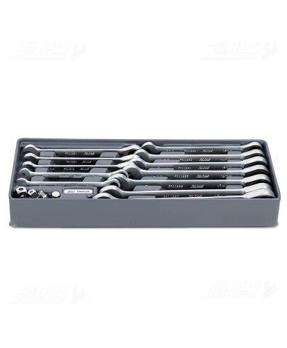 FR00129  Wkład do szafki - zestaw kluczy płasko-oczkowych z grzechotką 16el.