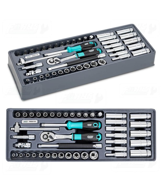FR00132 Wkład do szafki - zestaw kluczy nasadowych 1/4” 43el.