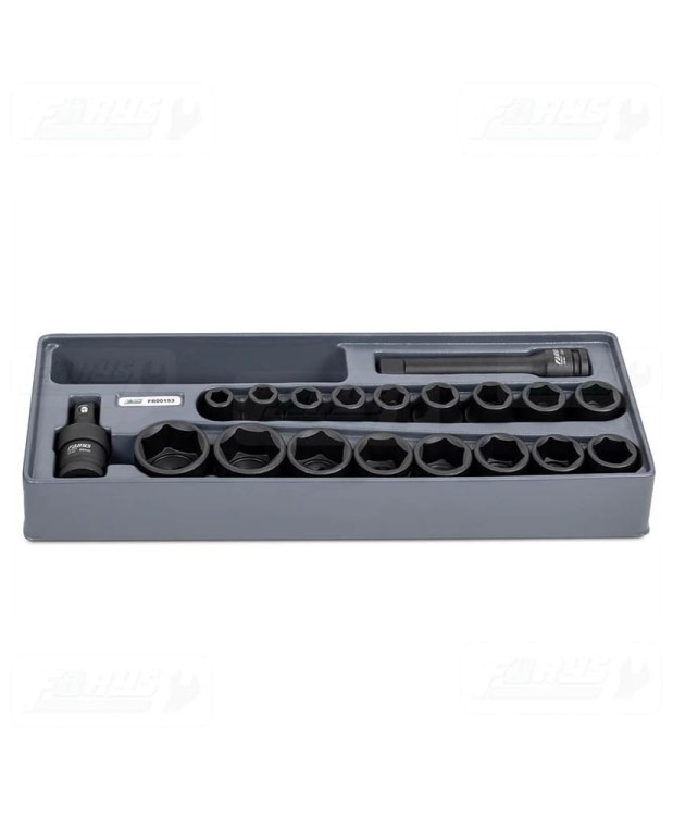 FR00153 Wkład do szafki - zestaw nasadek udarowych krótkich 1/2" 19 el.