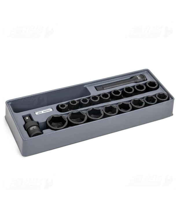 FR00153 Wkład do szafki - zestaw nasadek udarowych krótkich 1/2" 19 el.