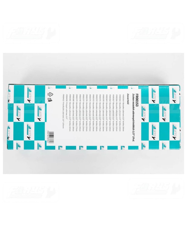 FR00153 Wkład do szafki - zestaw nasadek udarowych krótkich 1/2" 19 el.