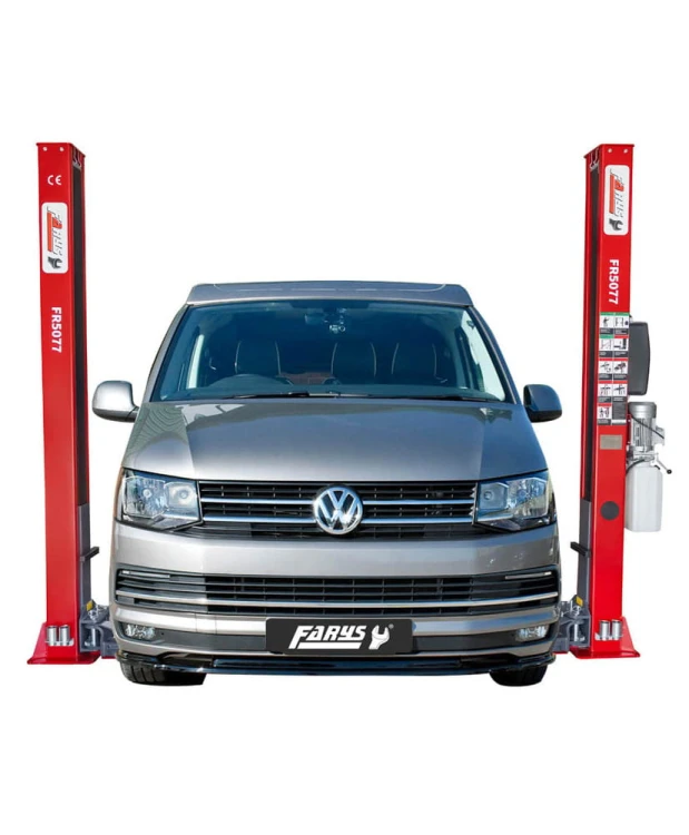 Podnośnik dwukolumnowy półautomat 4,2T FR5077 + olej hydrauliczny 8l + smary+ kotwy