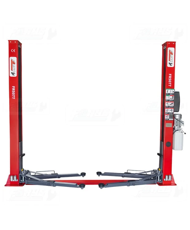 Podnośnik dwukolumnowy półautomat 4,2T FR5077 + olej hydrauliczny 8l + smary+ kotwy