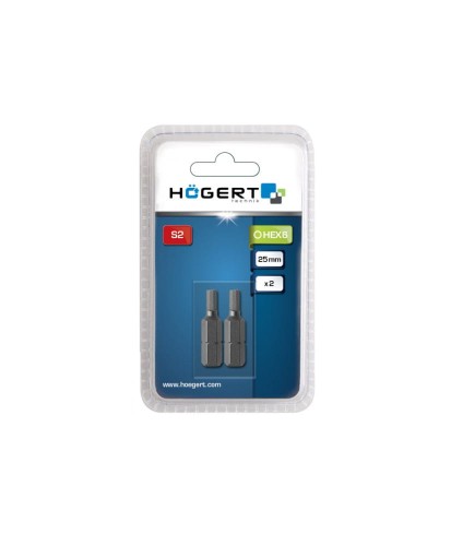 Końcówki wkrętakowe HEX 6, 25mm, 2 szt (15D)