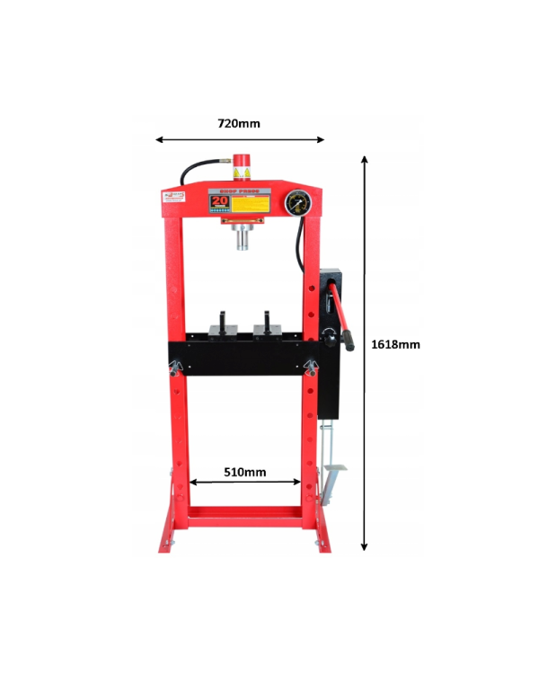 Prasa warsztatowa hydrauliczna 20t z pedałem nożnym FR5014