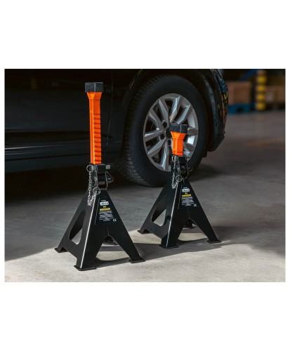 2X KOBYŁKI 6T PODSTAWKI WARSZTATOWE PODPORY Z BLOKADĄ GUMĄ PINEM REGULOWANE FR9042