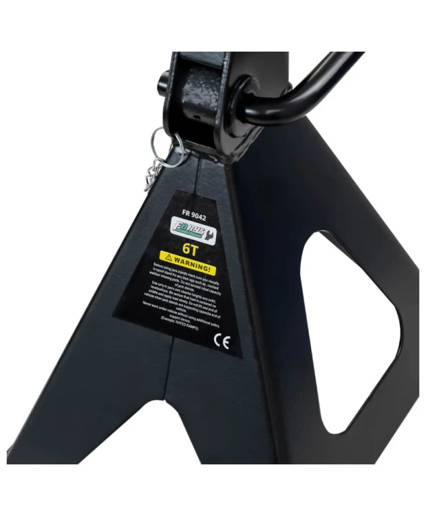 2X KOBYŁKI 6T PODSTAWKI WARSZTATOWE PODPORY Z BLOKADĄ GUMĄ PINEM REGULOWANE FR9042