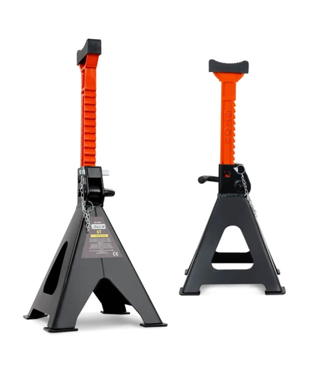 2X KOBYŁKI 6T PODSTAWKI WARSZTATOWE PODPORY Z BLOKADĄ GUMĄ PINEM REGULOWANE FR9042